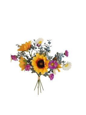 Wildflower Farmhouse Faux Bouquet Sunflower Daisy Country Wedding Centerpiece De